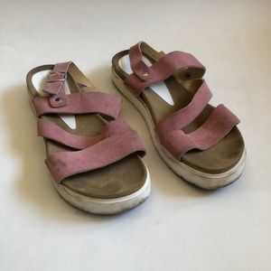 Mauro Fedeli Italia Sandals Suede Pink Size 38 Women's